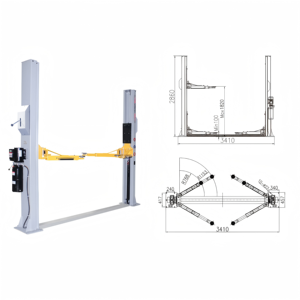 Vente en gros de pont élévateur manuel à deux colonnes à déverrouillage unilatéral <span class=keywords><strong>pour</strong></span> <span class=keywords><strong>garage</strong></span> et atelier de réparation automobile - Product Image 2