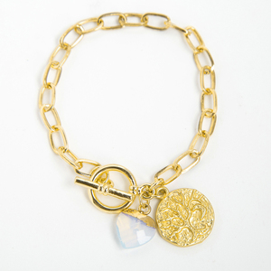 2025 bijoux de mode en métal plaqué or 18 carats mousqueton gourmette-bracelet de chaîne - Product Image 3