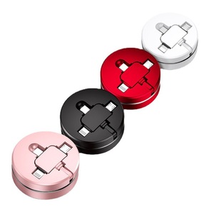 Cafele HAOYUE S111 câble de données conducteur en cuivre écologique trois en un à charge rapide pour téléphones mobiles PVC télescopique - Product Image 1