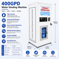 Máquina Expendedora de Agua Inteligente que Funciona con Monedas, Billetes y Tarjetas IC, Estación de Purificación de Agua por Ósmosis Inversa de Autoservicio 24 Horas al Aire Libre
