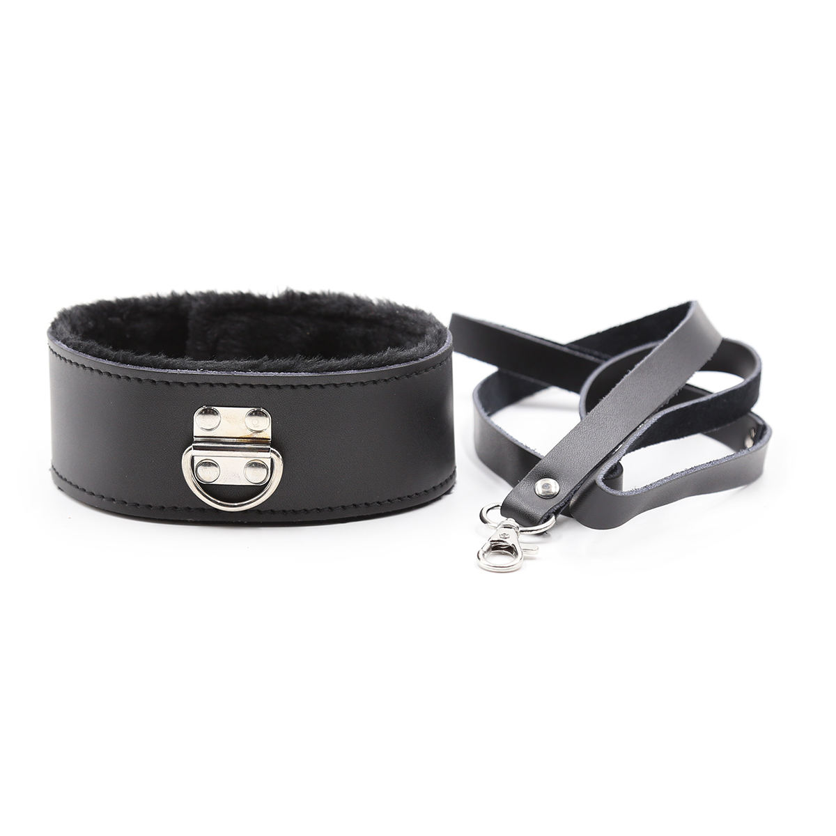 สายจูง PU สีดำ