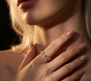 Yellow Gold Moissanite Eternity Band <b>Ring</b> Round Brilliant Cut Channel Setting Classic Style Unisex Wedding <b>Ring</b> - Product Image 6