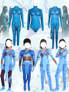 Costume <span class=keywords><strong>de</strong></span> cosplay <span class=keywords><strong>Avatar</strong></span> pour enfants et adultes, costume <span class=keywords><strong>de</strong></span> carnaval sur le thème du film, impression numérique 3D, combinaison élastique Zentai, costume d'Halloween, combinaison bleue d'alien - Product Image 2