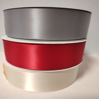 Ruban satin double face en polyester rose, largeur 38 mm, couleurs variées, stock abondant, 100 yards par rouleau, pour la fabrication de roses éternelles.
