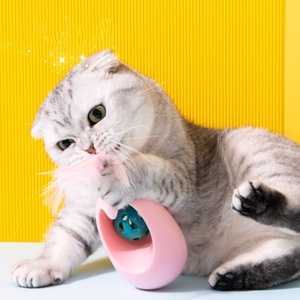 Juguete para gatos de juego automático con campana, varita interactiva para gatitos, Bola de vaso y rodillo de hierba gatera para aliviar el aburrimiento - Product Image 6