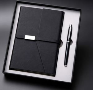 Hot Business Custom Notebook and Pen A5 Pu Leather Cover Journal Gift Set With Box - Product Image 5