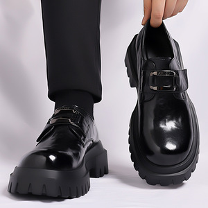 2026 Men's Formal Leather Shoes Anti-Slip Breathable British Style All-Match Thick Sole Trendy Shoes One Piece <b>Dropshipping</b> - Product Image 2