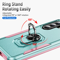 PhoneCase duradero para Samsung A05S A15 A54 A73 A53 A56 A36 A26 A42 A33 con soporte giratorio cubierta de protección contra caídas a prueba de golpes