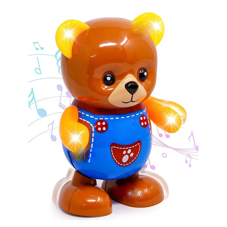 customized Bemay Toy Multi-functional Battery Operated Baby Happy Bear With Light And Music Talk for Kids
