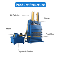 Compacteur de pneus hydraulique vertical pour papier usagé, semi-automatique, haute efficacité, avec moteur