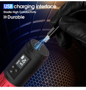 Nuevo Diseño de Pluma de Tatuaje Rotativa Inalámbrica con Pantalla LED, Kit de Máquina de Tatuaje Recargable con Certificación CE para Artistas Profesionales - Product Image 3