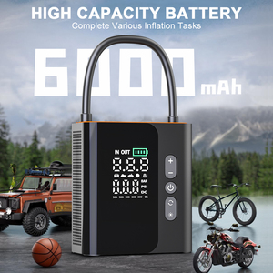 Xách tay 150PSI xe lốp Inflator nhanh Auto shut-off <span class=keywords><strong>LCD</strong></span> hiển thị kỹ thuật số cài sẵn áp lực khẩn cấp ánh sáng 7800mAh pin - Product Image 5