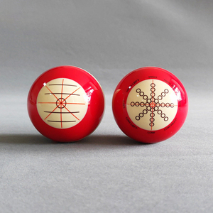 Bola de Billar Grande Roja y Blanca MANDUN, Bola Blanca de Entrenamiento Estilo Americano, Bola Estándar Nacional de 57 mm - Product Image 1