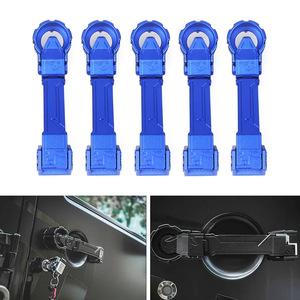 Kit de poignées de porte Jeep Wrangler JK en alliage d'aluminium noir, 5 pièces, installation facile, compatible avec les modèles 07-18 - Product Image 4