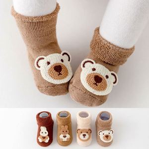 Calcetines Antideslizantes para Bebés Recién Nacidos, de Algodón Grueso y Transpirable, con Dibujos Animados de Osos, para Interiores, Primavera-Otoño 2024 - Product Image 2