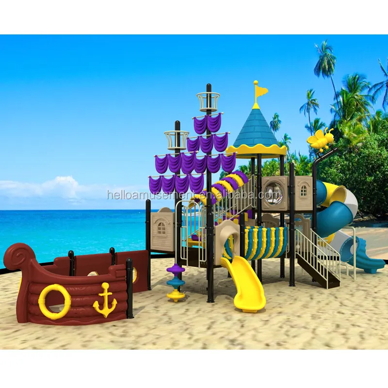 outdoor play structures pirate ship outdoor big slide playground children play area for community schools