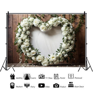 Sfondo a forma di cuore per matrimoni, fidanzamento, festa di compleanno - Product Image 3