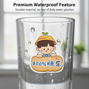 Hot Selling Printed Custom Vinyl Adhesive Die-Cut Water Cup Laptop Wall Home Decor Stickers - Product Image 2