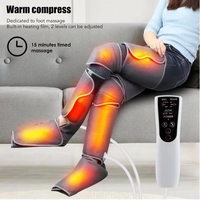 Masseur de jambes entièrement enveloppé avec massage par compression d'air chauffant avec 8 bottes de récupération d'airbags pour soulager la douleur
