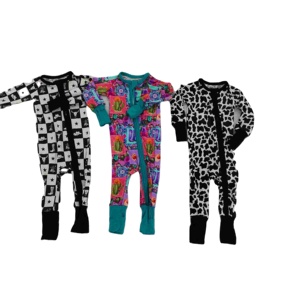 Maßgefertigte Bambus-Babykleidung mit Reißverschluss Individuell Angepasste Kinderkleidung Niedliche Bedruckte Bambus-Zipperkleidung - Product Image 5