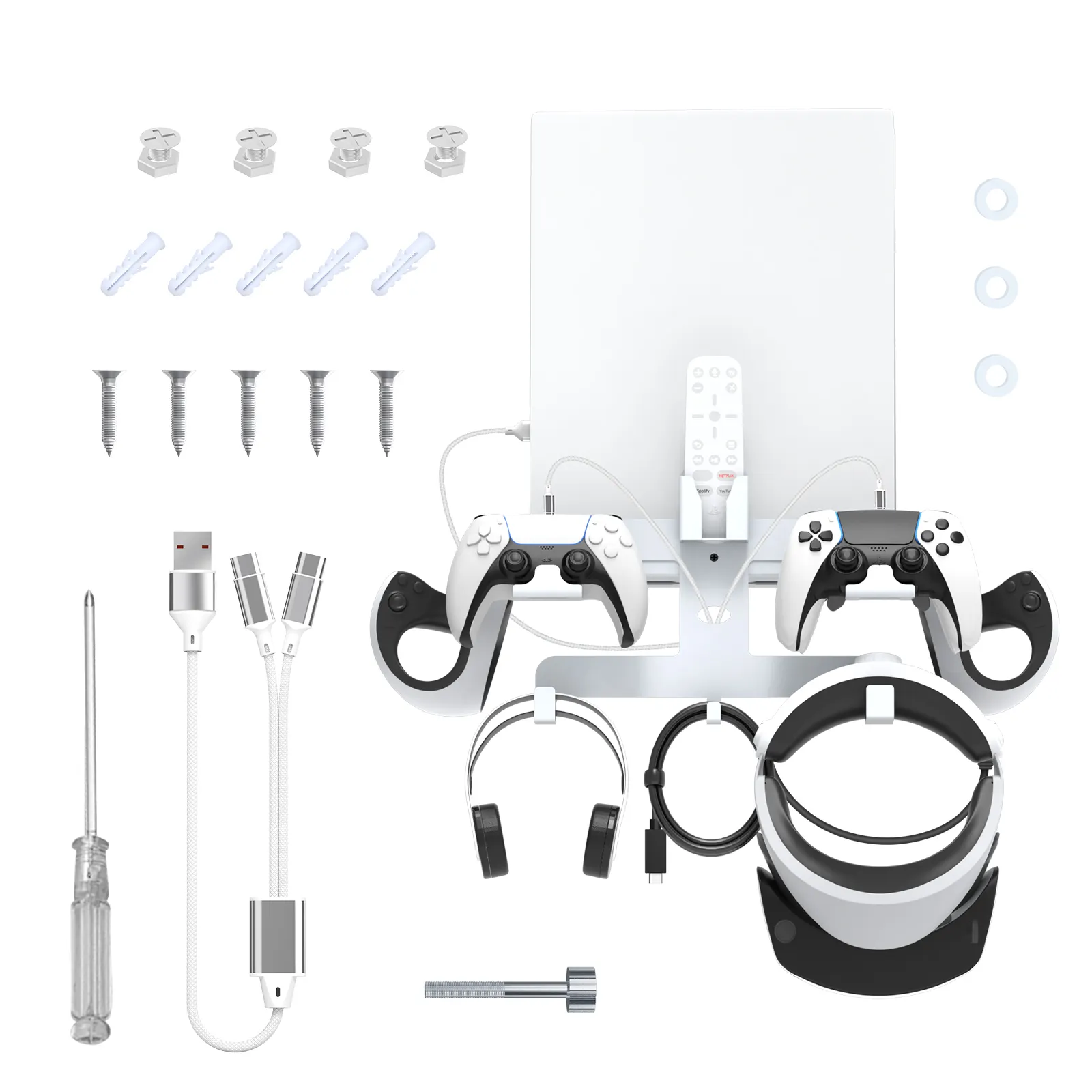 2023 New Super Storage Wall Mount for PS5 and PS VR2