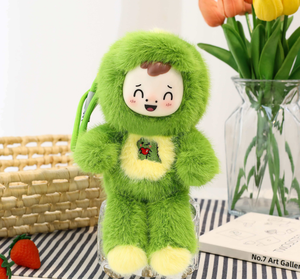 Porte-clés en peluche mignon de dessin animé, figurine animalière (Panda, Lapin, Grenouille, Éléphant, <span class=keywords><strong>Lion</strong></span>, Pingouin), mini pendentif de sac à dos en peluche, cadeau - Product Image 3