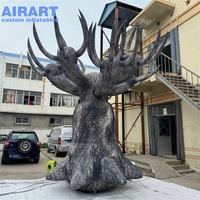 Grande sculpture gonflable d'arbre mort d'horreur, imprimée sur mesure, arbre nu effrayant gonflable pour la décoration de jardin de festival d'Halloween
