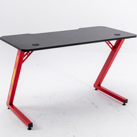 Bureau d'ordinateur ergonomique pour jeux PC avec éclairage LED RVB réglable en forme de Z