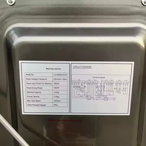 Laveuse/sécheuse à chargement frontal entièrement automatique de haute qualité 14kg Contrôle intelligent de l'écran tactile en acier inoxydable à économie d'énergie électrique - Product Image 5