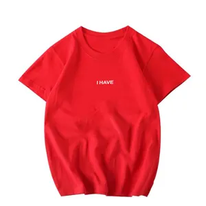 wholesale new design fashion red Casual clothes for daily Cotton Mens Oversized Oem custom mens tshirt