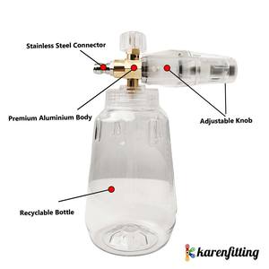 Canon à mousse transparent réglable haute pression pour lavage de voiture, accessoires pneumatiques, vente en gros usine - Product Image 4