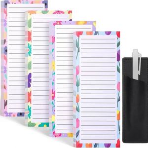 Imanes Magnéticos Suaves para Refrigerador con Diseños Florales y de Frutas, Notas Adhesivas para Listas de Compras, Planificador y Notas - Product Image 1