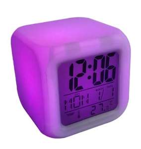 Reloj de escritorio <span class=keywords><strong>para</strong></span> niños con luz nocturna que cambia de 7 colores con impresión de logotipo personalizado al <span class=keywords><strong>mejor</strong></span> precio <span class=keywords><strong>para</strong></span> regalo de promoción y ventas - Product Image 3