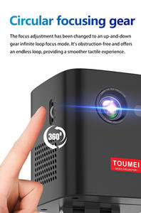 파이하오 C1000 프로젝터 야외 배터리 안드로이드 2GB 32GB WiFi DLP 링크 3D MAX 1080P 짧은 던지기 휴대용 360 회전 짐벌 미니 - Product Image 6