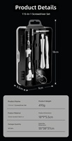 Ensemble d'outils de tournevis manuel multifonction 115-en-1 personnalisé pour la réparation de téléphones portables, d'ordinateurs et d'instruments de précision