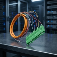 Pigtail de Fibra Óptica Monomodo SC APC de 12 Hilos G652D 0.9mm con Cubierta LSZH Codificada por Colores (12 Colores) para Caja Terminal FTTH ODN y Redes de Telecomunicaciones