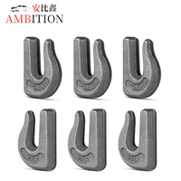 AMBITION Soldadura en gancho de agarre Ganchos de cubo de tractor de 3/8 pulgadas G70 Gancho de cadena de remolque soldable con horquilla forjada