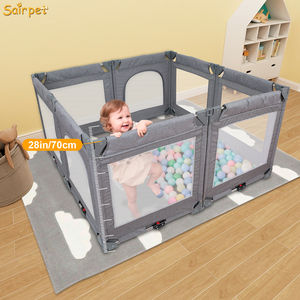 คอกกั้นเด็กแบบพับได้ Sair Baby Square Play Yard สำหรับเด็กเล็ก ฝึกเดิน ปรับแต่งได้ ทำจากผ้า - Product Image 4