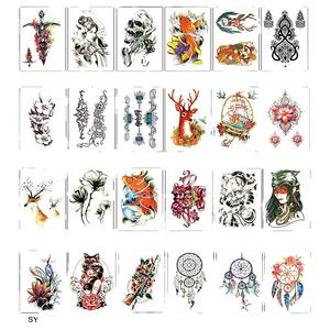 Autocollants de <span class=keywords><strong>tatouage</strong></span> temporaire floraux personnalisés pour animaux, carpe, cerf Sika, autocollants de <span class=keywords><strong>tatouage</strong></span> imperméables pour bras, femmes et hommes - Product Image 3