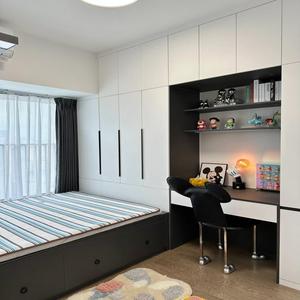 Lit Tatami Minimaliste de Luxe en Bois Massif, Unité de Rangement Réglable en Hauteur Personnalisable pour <span class=keywords><strong>Chambre</strong></span> Familiale ou d'Invités - Product Image 2