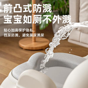 ที่นั่งฝึกขับถ่ายสำหรับเด็ก ขนาดใหญ่ พร้อมพนักพิงยางนุ่มและดีไซน์ป้องกันน้ำกระเด็น - Product Image 3