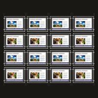 Aimant mural en cristal, boîte lumineuse publicitaire personnalisée, acrylique rétroéclairé, ultra fin, écologique, panneau en verre intérieur, aluminium suspendu