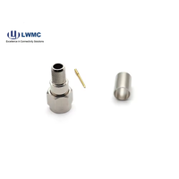 Crimpado macho tipo F recto de alta calidad para conector de cable RG6