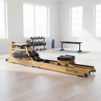 Máquina de Remo de Agua de Madera Sólida RW601 con Monitor Inteligente, Tanque de Agua Ajustable, Plegable, para Gimnasio en Casa