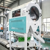 Ligne de production de riz avec décortiqueuse à rouleaux en caoutchouc automatique MLGT25, capacité de 1 à 1,5 tonne/heure, 380V, garantie 1 an