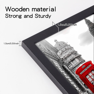 Haute qualité A4 blanc MDF bois <span class=keywords><strong>cadre</strong></span> <span class=keywords><strong>Photo</strong></span> conception Simple UV imprimé tenture murale et affichage de table pour la décoration intérieure - Product Image 4