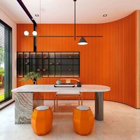 Panneaux muraux en PVC imperméables personnalisés avec grilles semi-circulaires, design minimaliste moderne pour hôtel et usage extérieur