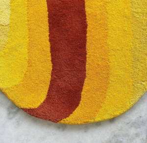 High Quality Modern Gold Multicolored Hand <b>Tufted</b> Wool <b>Rug</b> Solid Color Handmade Carpet for Living Room Home Decor - Product Image 3