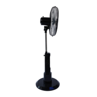Ventilateur de sol solaire rechargeable 16 pouces, 15000 mAh, portable, avec 3 vitesses, lumière nocturne et sortie USB