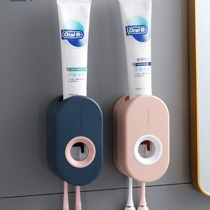 Distributeur automatique de <span class=keywords><strong>dentifrice</strong></span>, accessoires de salle de bain mignons avec porte-brosse à dents pour enfants - Product Image 2